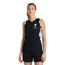 Women's Sleeveless Colorblock V-Neck - Screen Print 